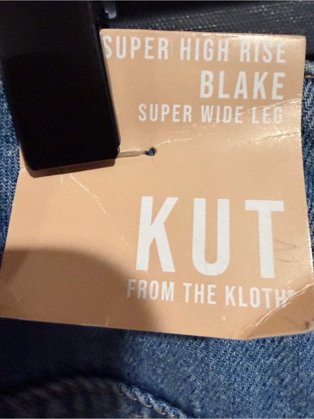 Kut from the Kloth Two-Tone Blue Wide-Leg Denim Jeans - Picture 6 of 10